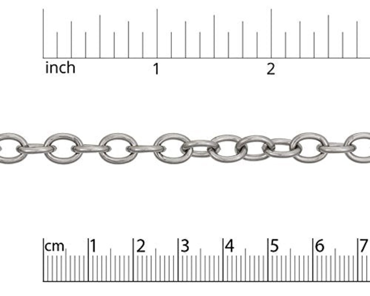 7x9mmm Surgical Stainless Steel Cable Chain (Priced Per Foot)